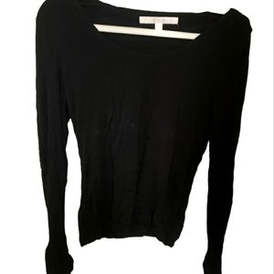 NWOT Nordstrom Collection Black Long Sleeve Tee M